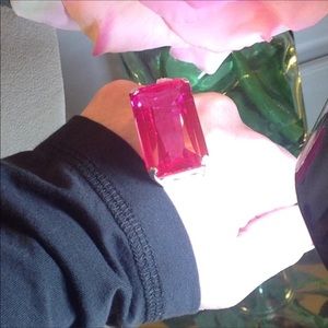 Huge pink topaz pendant